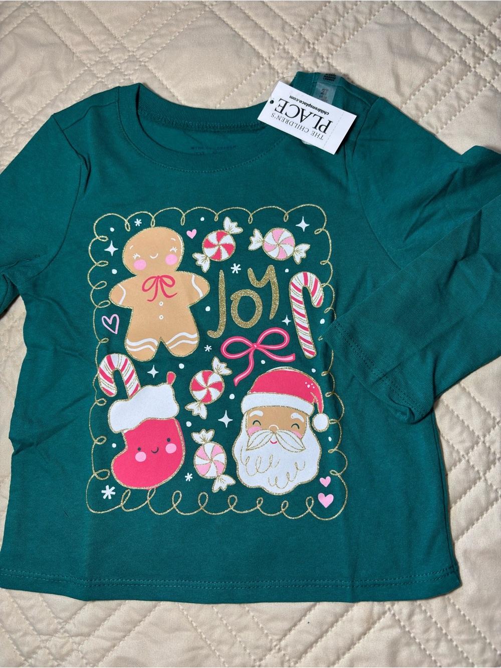 Children's Place 2T Holiday ‘Joy’ Graphic Tee